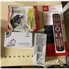 Image 1 : Group of assorted misc. - LCD screen cleaning kits/ universal remote/ Alkaline water bags/ TV dock k