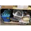 Image 1 : Shelf lot full of misc. - tote full of soft baby cloth blue/ Gigibaby Baby Nests/ cushions/ curtains