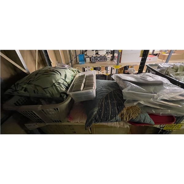 Shelf lot full of misc. - baby nests/ cushions/ etc.