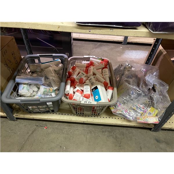 Shelf lot full of misc. - basket full of new pet hair removers/ Rath's pr2000 125ml skin care lotion