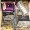 Image 1 : Group of assorted appliance installation parts - 4ft rubber fill hose 2 pack/ Frigidaire parts/ asso