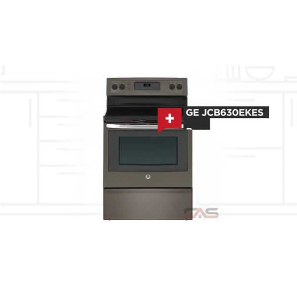 New GE Appliances 30" Free-Standing Electric Range in Slate JCB630EK7ES - retail $1,045