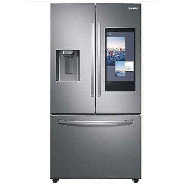 New Samsung 26.5 cu. ft. Large Capacity 3-Door French Door Refrigerator with Family Hub and External