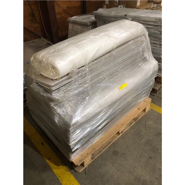 Pallet of open box wood flooring