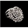 Image 1 : 14KT White Gold 0.62 ctw Diamond Ring