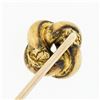 Image 3 : Antique 18k Solid Yellow Petite Simple High Polished Tube Love Knot Stick Pin