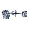 Image 2 : 1.00 ctw Diamond Stud Earrings - 14KT White Gold