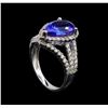 Image 4 : 18KT White Gold 3.44 ctw Tanzanite and Diamond Ring