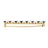Image 4 : Antique 14k Gold 1.60 ctw Square Cut Montana Sapphire Natural Pearl Bar Brooch P