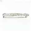 Image 4 : Antique Art Deco Platinum European Marquise Diamond Ribbon Bow Wreath Brooch Pin
