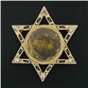 Image 4 : Antique 14k Gold .50 ctw European Diamond Star of David Pin Brooch Locket Pendan