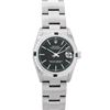 Image 2 : Rolex Ladies Midsize 31MM Black Index Dial 18K White Gold Diamond And Sapphire D