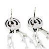 Image 6 : 14K White Gold 1.30 ctw Round Pave Set Diamond Long Swing Drop Dangle Earrings