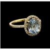 Image 1 : 14KT Yellow Gold 2.62 ctw Aquamarine and Diamond Ring