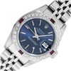 Image 1 : Rolex Stainless Steel Quickset Blue Index Diamond And Ruby Datejust 26MM