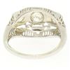 Image 7 : Antique Art Deco 18k White Gold Filigree 0.72 ctw 3 Old European Cut Diamond Rin