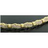 Image 3 : 14K Yellow White Gold 1.50 ctw Round Pave Set Diamonds Wavy Bracelet