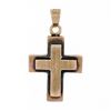 Image 1 : Victorian 8k Rose Gold Reversible Brushed Finish Cross Pendant
