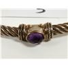 Image 2 : Antique 925 and 18K healing braclet with ametyst stone