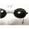Image 3 : Vintage dark sunglasses in metal cse, Lennon style