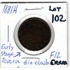Image 2 : 1881H LARGE CENT DIE CLASH ERROR