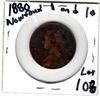 Image 1 : 1880 NEWFOUNDLAND LARGE CENT REGULAR 0