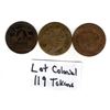 Image 1 : 3 OLD COLONIAL TOKENS, SIR ISAAC BROCK AND 2 OTHER 1812 HALF PENNY      TOKENS