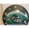 Image 3 : Saskatchewan Roughrider clock 14" works