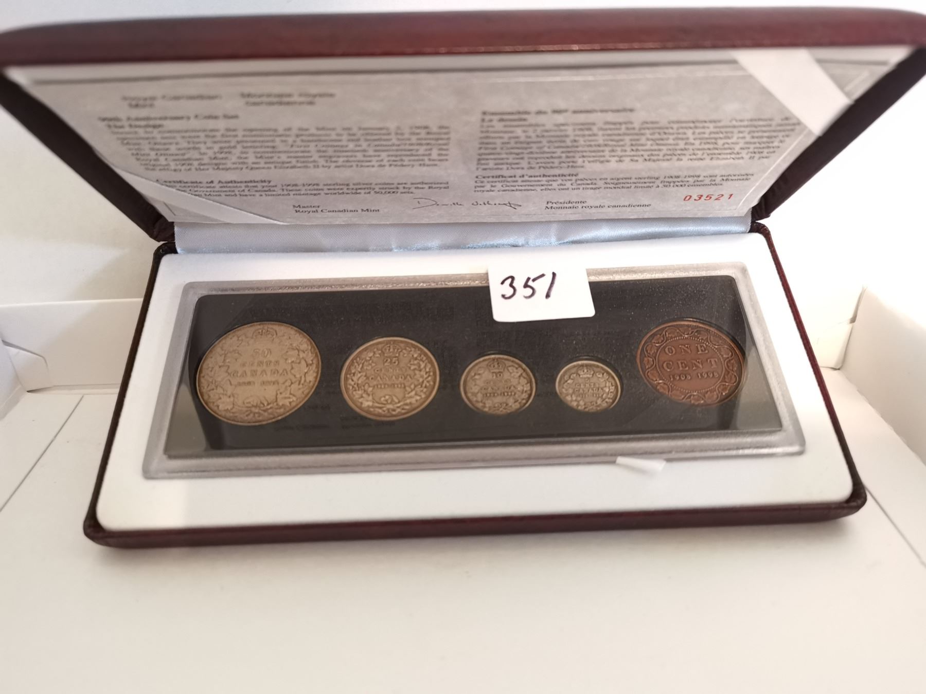 1908 Coin Set 90th Anniversary Proof coin set 1908-1998 - Schmalz Auctions