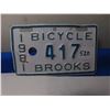 Image 1 : 1981 BROOKS BICYCLE LICENCE PLATE