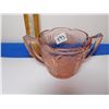 Image 2 : PINK DEPRESSION GLASS, SUGAR BOWL