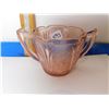 Image 3 : PINK DEPRESSION GLASS, SUGAR BOWL