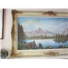 Image 3 : Large Framed Oil Painting of Mountains Regina Artist