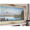 Image 4 : Large Framed Oil Painting of Mountains Regina Artist