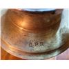 Image 3 : rare brass C.P.R. table coal oil lamp, marked
