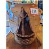 Image 2 : fabulous Medalta cookie jar w/ sailing ship decoration 9"T