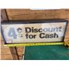 Image 1 : gas station pump top sign double sided 24"w 1960's