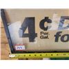 Image 2 : gas station pump top sign double sided 24"w 1960's