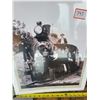 Image 2 : 3 large pictures/frames, includes locomotive poster in black & white