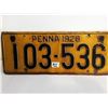 Image 2 : 1928 Penna License plate