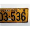 Image 4 : 1928 Penna License plate