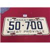 Image 1 : 1957 Saskatchewan license plate