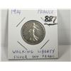Image 1 : 1914 France silver one franc, walking liberty