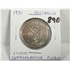 Image 1 : 1951 Australia silver florin, commermortive coin