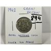 Image 1 : 1942 Great Britian, silver 6 pence, Royal Wedding coin