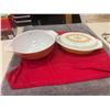 Image 1 : 2 Pyrex pieces - bowl 10" and casserole bowl, with lid - 12x8"