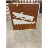 Image 1 : Boat launch sign - 24x24" steel, vintage