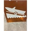 Image 2 : Boat launch sign - 24x24" steel, vintage