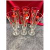 Image 4 : 6 Art deco glasses - 8.5" tall