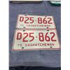 Image 1 : Pair of 1975 Saskatchewan license D plates